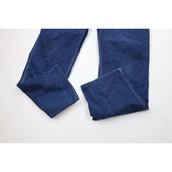 Vintage 90s Carhartt Mens 34x34 Distressed Spell Out Wide Leg Dungaree Jeans USA